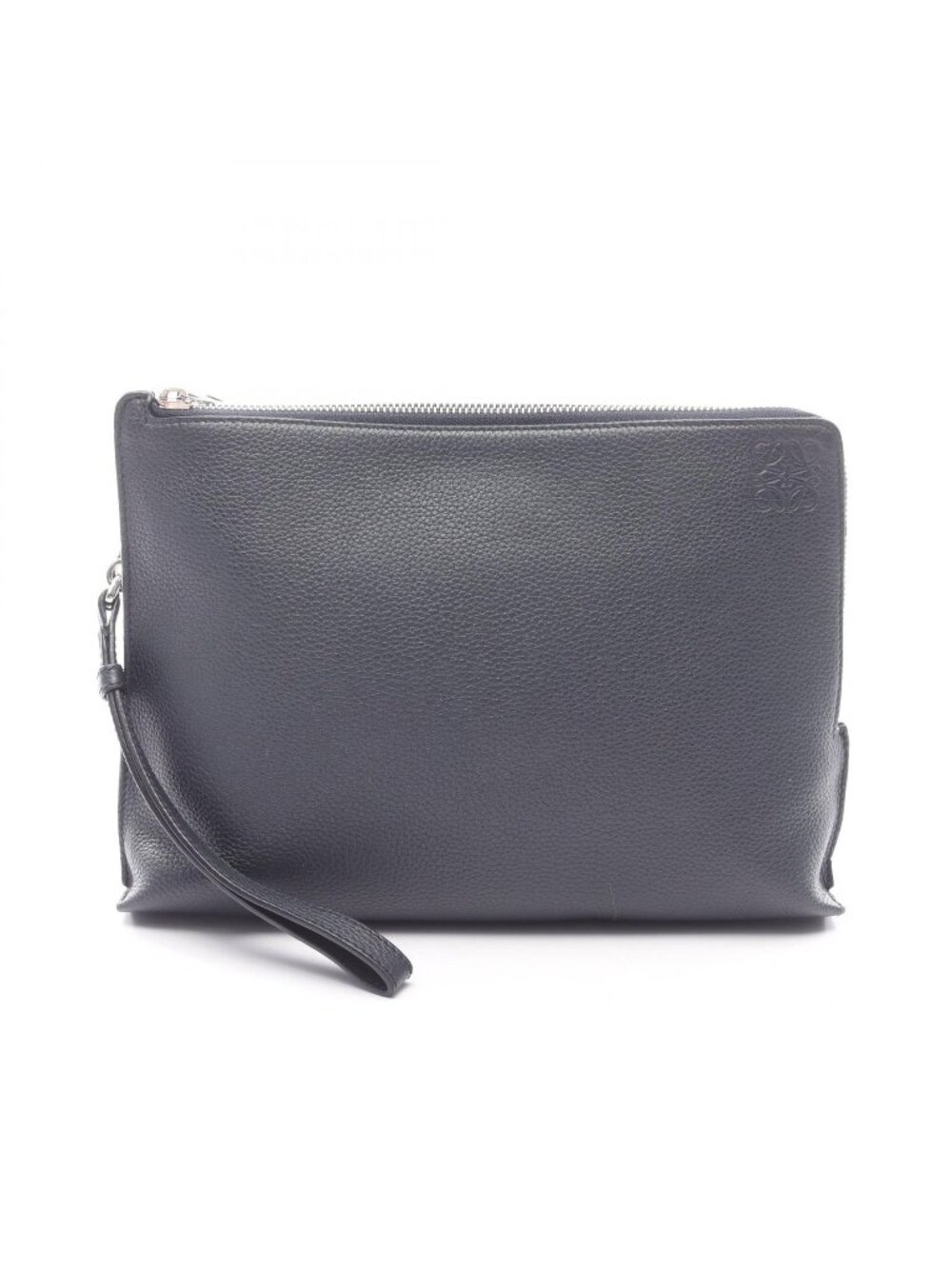 Loewe Clutch Anagram Navy Leather